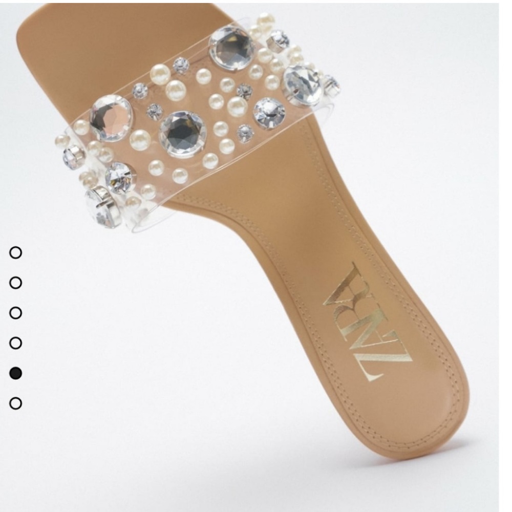 NWOT Zara embellished heeled sandal - Picture 5 of 8